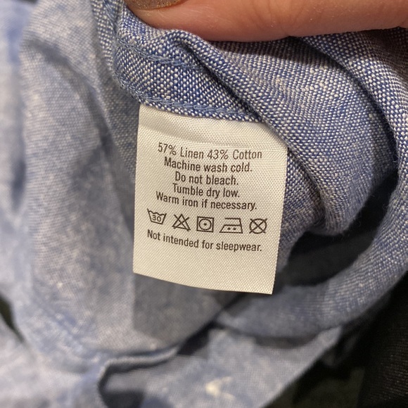 Linen chambray Janie and Jack button down - Picture 3 of 3